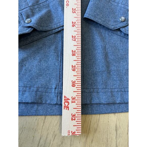 Game Guard Shirt Mens XL Blue Western Resistol Cowboy Fishing Pearl Snap Button - Picture 6 of 11